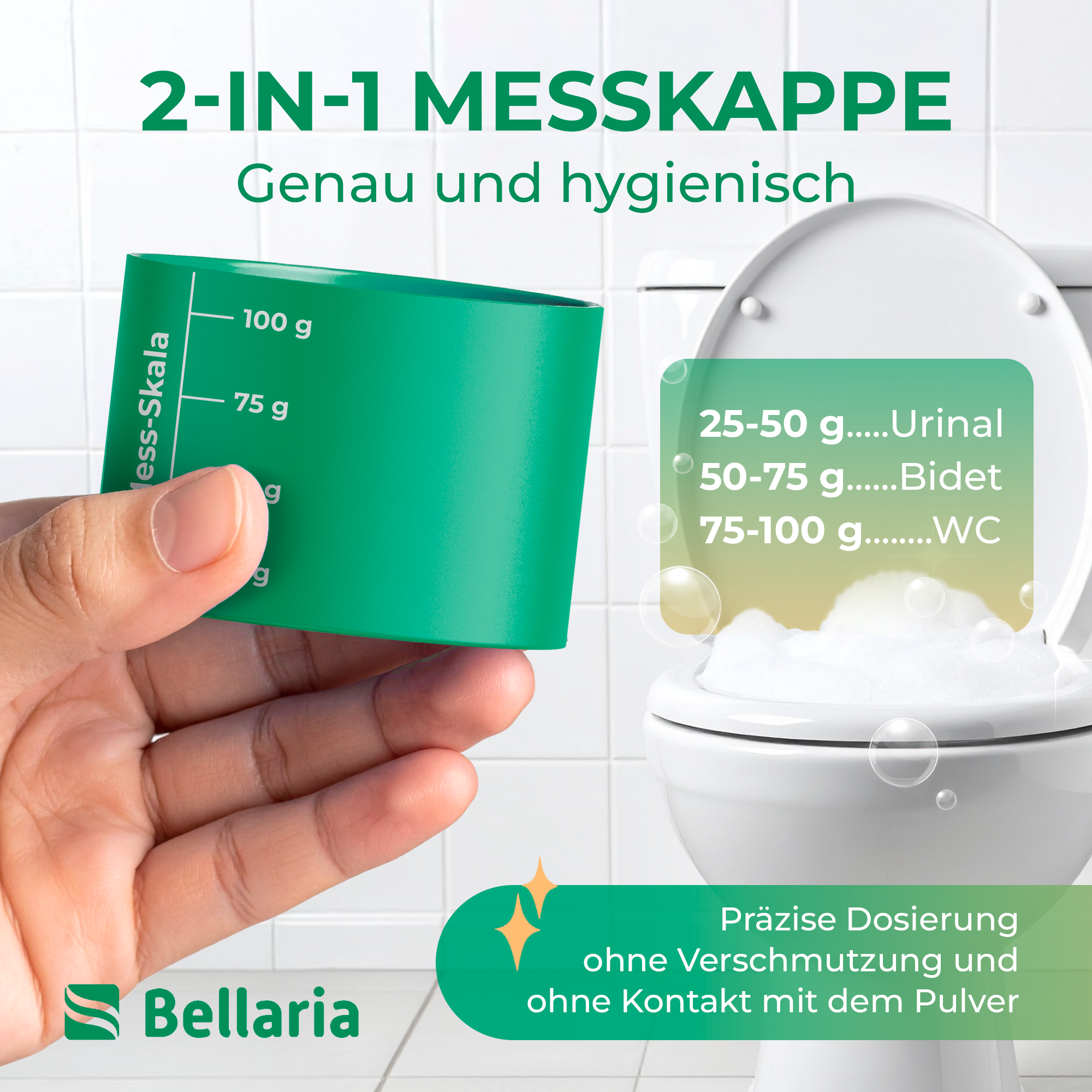 WC-Reinigungspulver Green Apple 700g