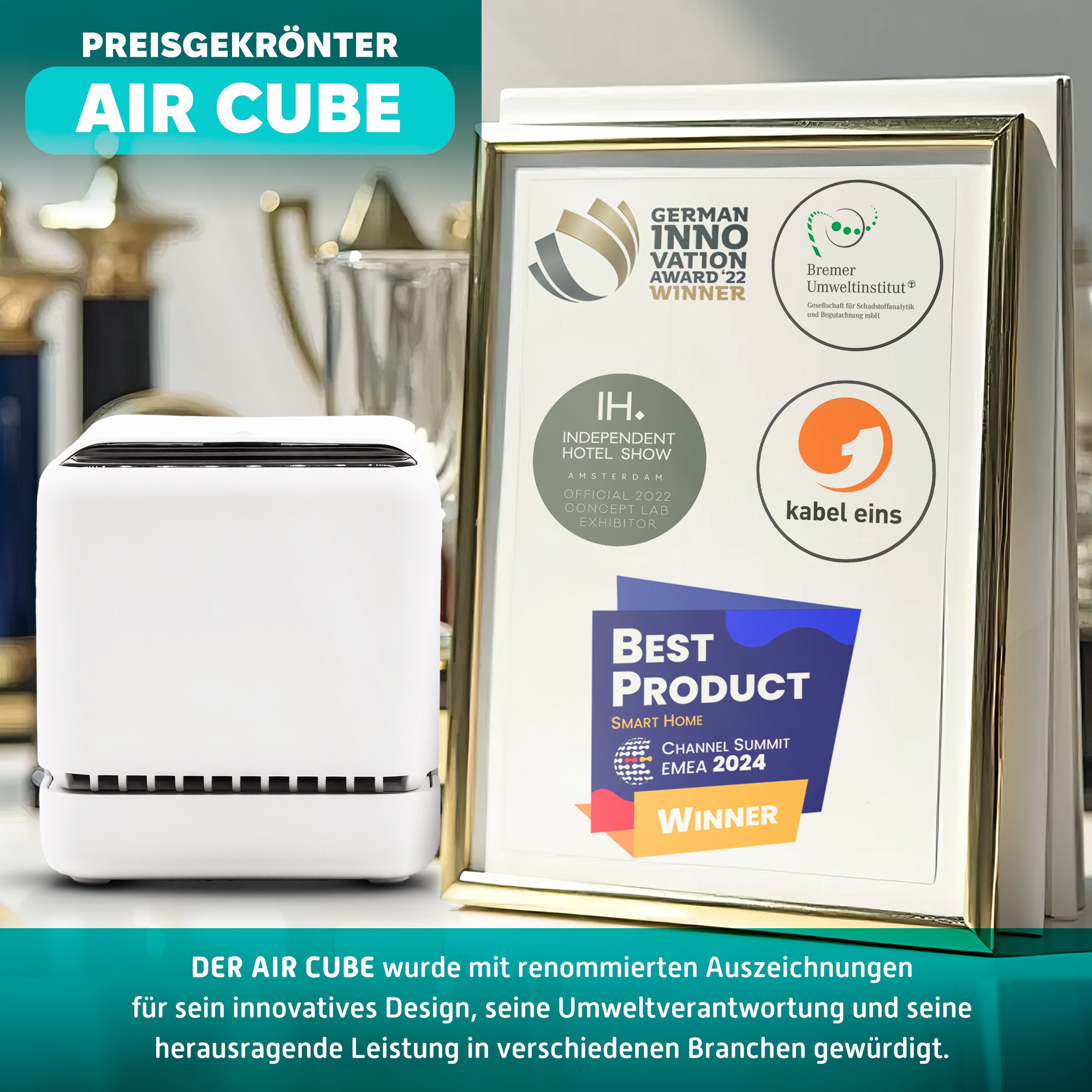 AIR CUBE 2.0 - Luft-& WC-Reiniger (Komplettes Set)